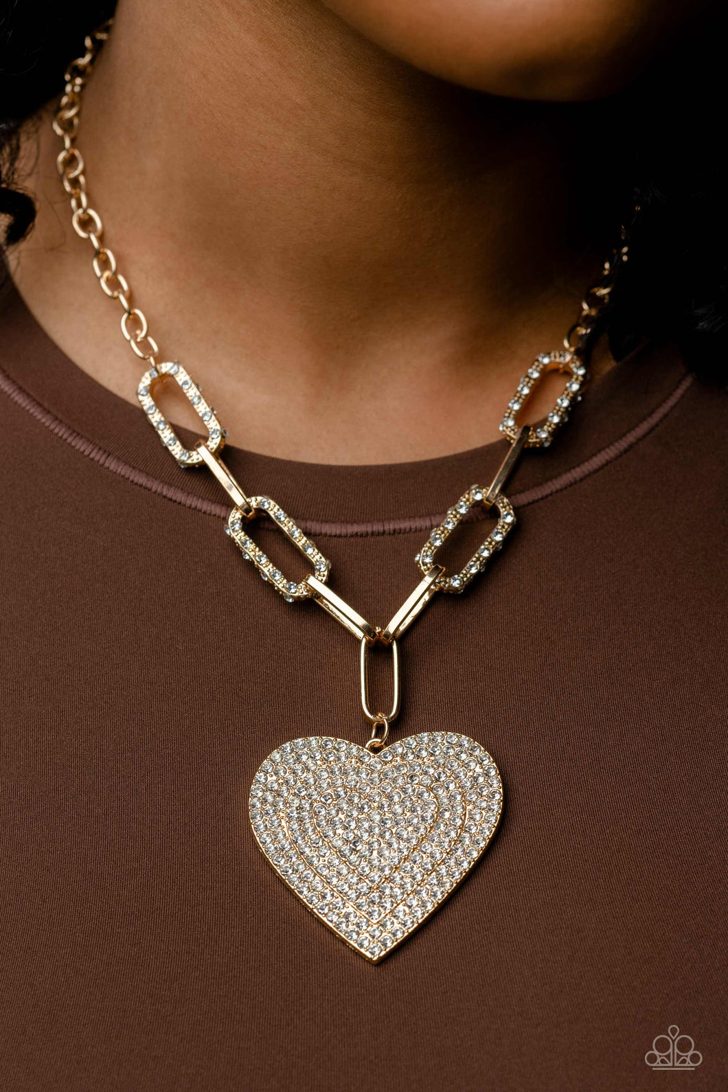 Paparazzi Roadside Romance - Gold Heart Necklace