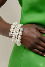 Load image into Gallery viewer, Paparazzi Pleasing Pirouette - White Bracelet
