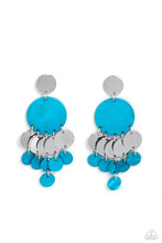 Load image into Gallery viewer, Paparazzi SHELL of the Ball - Blue Earrings
