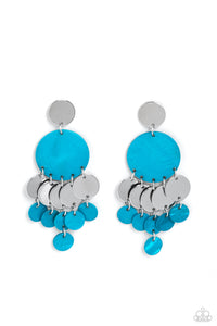 Paparazzi SHELL of the Ball - Blue Earrings