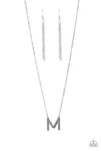 Paparazzi Leave Your Initials - Silver Letter M
