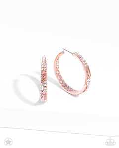 Paparazzi Glitzy by Association - Copper Hoop Earrings