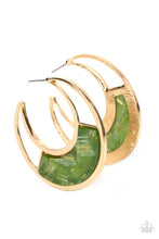 Load image into Gallery viewer, Paparazzi Contemporary Curves - Green Earrings
