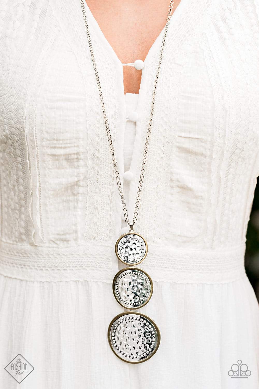 Paparazzi Buckle Down - Brass Necklace