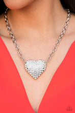 Load image into Gallery viewer, Paparazzi Heartbreakingly Blingy - White Necklace
