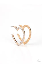 Load image into Gallery viewer, Paparazzi AMORE to Love - Gold Hoop Earrings
