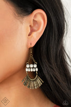 Load image into Gallery viewer, Paparazzi A FLARE For Fierceness - Brass Earrings
