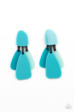 Load image into Gallery viewer, Paparazzi All FAUX One - Blue Acrylic Earrings
