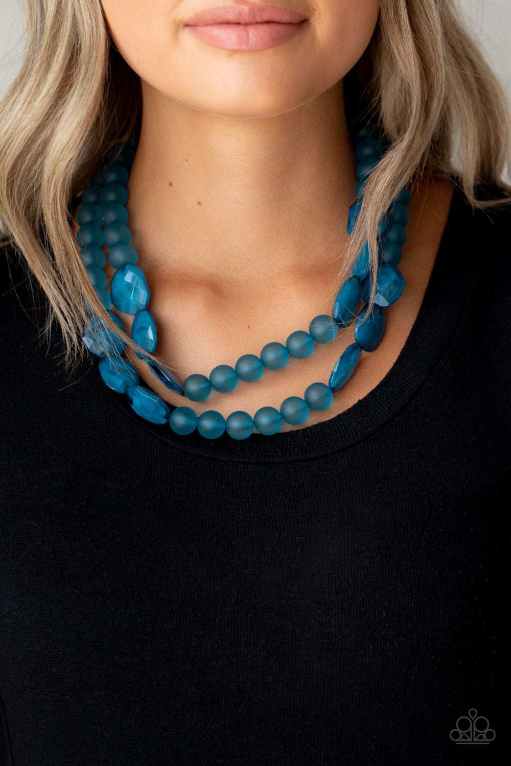 Paparazzi Arctic Art - Blue Acrylic Necklace