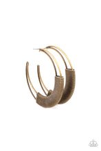Load image into Gallery viewer, Paparazzi Artisan Attitude - Brass Hoop Earrings
