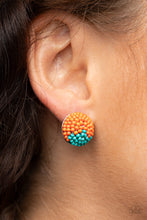 Load image into Gallery viewer, Paparazzi As Happy As Can BEAD - Orange Post Earrings
