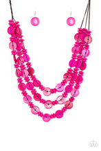 Load image into Gallery viewer, Paparazzi Barbados Bopper - Pink Wooden Necklace
