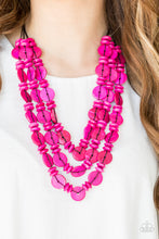 Load image into Gallery viewer, Paparazzi Barbados Bopper - Pink Wooden Necklace
