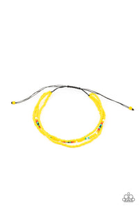 Paparazzi Basecamp Boyfriend - Yellow Bracelet