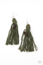 Load image into Gallery viewer, Paparazzi Beach Bash - Green Macrame Earrings
