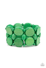 Load image into Gallery viewer, Paparazzi Beach Bravado - Green Wwoden Bracelet

