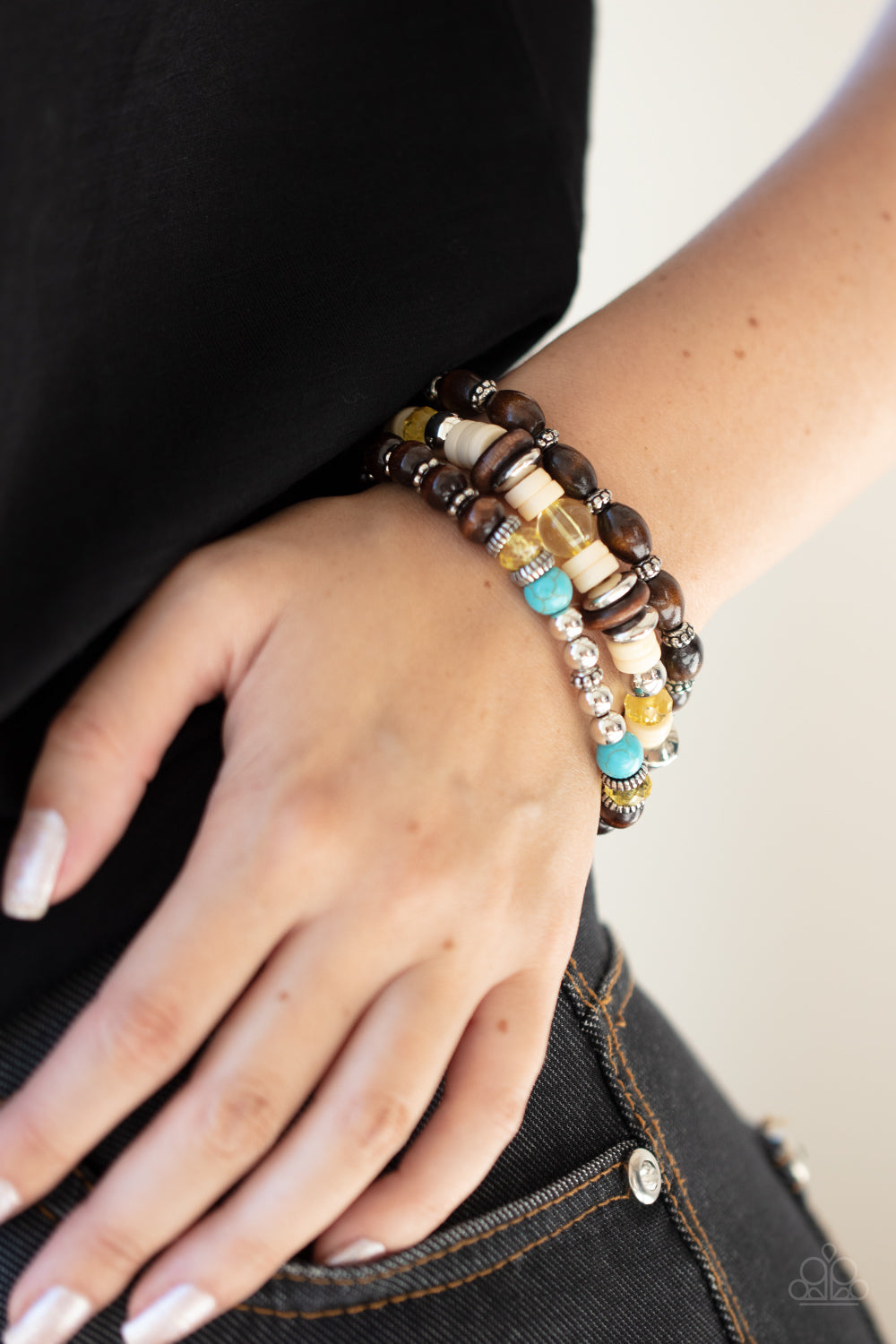 Paparazzi Belongs In The Wild - Yellow Stretchy Bracelets