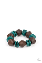 Load image into Gallery viewer, Paparazzi Bermuda Boardwalk - Blue Wooden Bracelet
