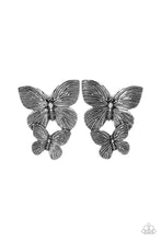 Load image into Gallery viewer, Paparazzi Blushing Butterflies - Silver Butterfly Earrings

