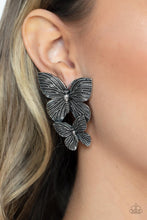 Load image into Gallery viewer, Paparazzi Blushing Butterflies - Silver Butterfly Earrings
