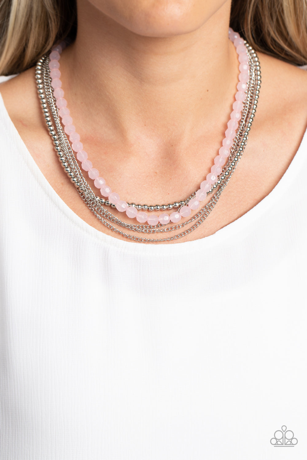Paparazzi Boardwalk Babe - Pink Necklace