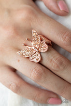 Load image into Gallery viewer, Paparazzi Bona Fide Butterfly - Copper Butterfly Ring
