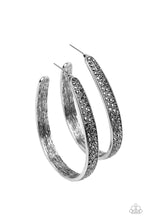 Load image into Gallery viewer, Paparazzi Bossy and Glossy - Silver Hoop Earrings
