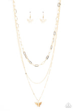 Load image into Gallery viewer, Paparazzi Bountiful Butterflies - Gold Butterfly Necklace
