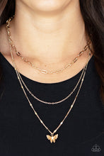 Load image into Gallery viewer, Paparazzi Bountiful Butterflies - Gold Butterfly Necklace
