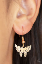 Load image into Gallery viewer, Paparazzi Bountiful Butterflies - Gold Butterfly Necklace
