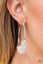 Load image into Gallery viewer, Paparazzi  Bubble-Bursting Bling - White Hoop Earrings
