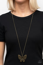 Load image into Gallery viewer, Paparazzi Butterfly Boutique - Brass Necklace
