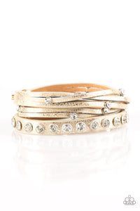Paparazzi CATWALK It Off - Orange/Gold Wrap Bracelet