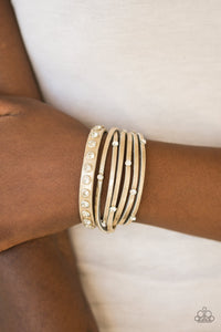 Paparazzi CATWALK It Off - Orange/Gold Wrap Bracelet