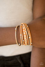 Load image into Gallery viewer, Paparazzi CATWALK It Off - Orange/Gold Wrap Bracelet

