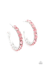 Load image into Gallery viewer, Paparazzi CLASSY is in Session - Pink Hoop Earrings
