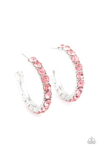 Paparazzi CLASSY is in Session - Pink Hoop Earrings