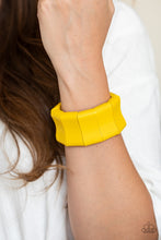 Load image into Gallery viewer, Paparazzi Caribbean Couture - Yellow Wooden Bracelet

