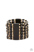 Load image into Gallery viewer, Paparazzi Cayman Carnival - Black Wooden Bracelet

