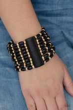 Load image into Gallery viewer, Paparazzi Cayman Carnival - Black Wooden Bracelet
