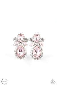 Paparazzi Celebrity Crowd - Pink Clip On Earrings