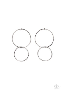 Paparazzi City Simplicity - Silver Earrings