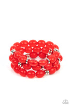 Load image into Gallery viewer, Paparazzi Coastal Coastin - Red Stretch Bracelets
