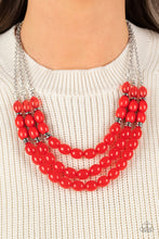 Load image into Gallery viewer, Paparazzi Coastal Coastin - Red Stretch Bracelets
