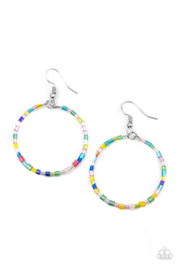 Paparazzi Colorfully Curvy - Multi Hoop Earrings