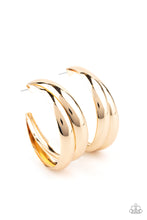 Load image into Gallery viewer, Paparazzi Colossal Curves - Gold Hoop Earrings
