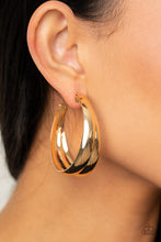 Load image into Gallery viewer, Paparazzi Colossal Curves - Gold Hoop Earrings
