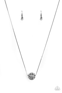 Paparazzi Come Out of Your BOMBSHELL - Black Rhinestone Necklace