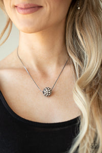 Paparazzi Come Out of Your BOMBSHELL - Black Rhinestone Necklace