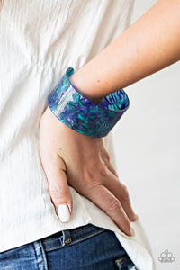 Paparazzi Cosmic Couture - Blue Acrylic Bracelet